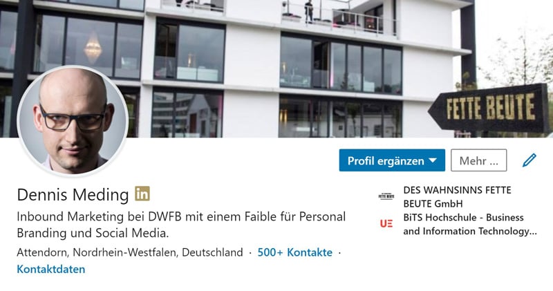 Das LinkedIn Nutzer-Profil: Erstellen und optimieren